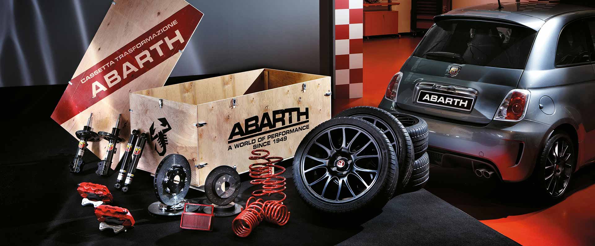 Abarth Brembo fékrendszer csomag + 695 keréktárcsák